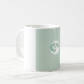 Mug aquarelle Noël - Blanc & Vert (Devant gauche)