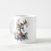 Mug Aquarelle Noël rennes (Devant gauche)