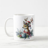 Mug Aquarelle Noël rennes (Gauche)