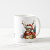 Mug Aquarelle Noël rennes (Devant droit)