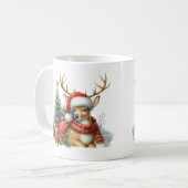 Mug Aquarelle Noël rennes (Devant gauche)