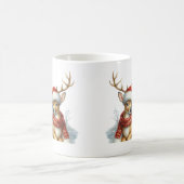 Mug Aquarelle Noël rennes (Centre)