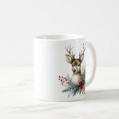 Mug Aquarelle Noël rennes (Devant droit)