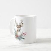 Mug Aquarelle Noël rennes (Devant gauche)