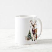 Mug Aquarelle Noël rennes (Devant droit)