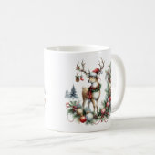 Mug Aquarelle Noël rennes (Devant droit)