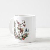 Mug Aquarelle Noël rennes (Devant gauche)