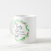 Mug Aquarelle Noël Verbe Bible Verse (Devant gauche)