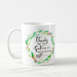 Mug Aquarelle Noël Verbe Bible Verse