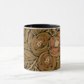 Mug aquarelle noir brun motif floral noir (Centre)