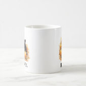 Mug Aquarelle noir Chat et chatons Citrouille (Centre)