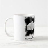 Mug Aquarelle noire et blanche Orchidées (Gauche)