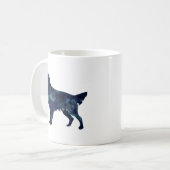 Mug Aquarelle noire Golden Retriever Silhouette (Devant gauche)