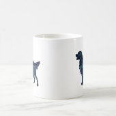 Mug Aquarelle noire Golden Retriever Silhouette (Centre)