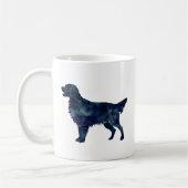 Mug Aquarelle noire Golden Retriever Silhouette (Gauche)