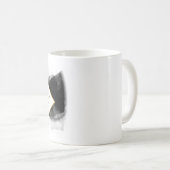 Mug Aquarelle noire noire orpheline (Devant droit)