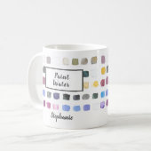 Mug Aquarelle Nom de l'artiste Monogramme Peinture Eau (Devant gauche)