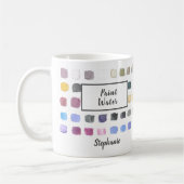 Mug Aquarelle Nom de l'artiste Monogramme Peinture Eau (Gauche)