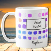 Mug Aquarelle Nom de l'artiste Peinture Eau pourpre
