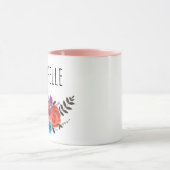 Mug Aquarelle Nom floral (Centre)