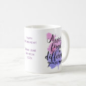 Mug Aquarelle N'Oubliez Jamais La Différence Retraite (Devant droit)