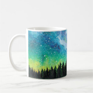 Mug Aquarelle nuit paysage Voie Lactée