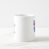 Mug Aquarelle OEuf bleu lapin de Pâques et arc violet (Centre)