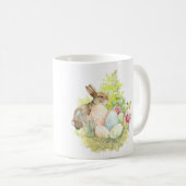 Mug Aquarelle OEuf de Pâques et lapin (Devant droit)