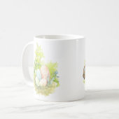 Mug Aquarelle OEuf de Pâques et lapin (Devant gauche)