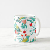 Mug Aquarelle Oiseaux, canneberge et verdure Noël (Devant droit)