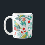 Mug Aquarelle Oiseaux, canneberge et verdure Noël<br><div class="desc">Célébrez la saison des fêtes magiques et festives avec nos tasses de fêtes illustratives personnalisées. Le design présente nos propres oiseaux dessinés à la main, perchés sur de belles branches de feuillage et des canneberges. Le motif entoure la tasse. (Vous pouvez customiser la couleur arrière - plan) Toutes les oeuvres...</div>