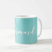 Mug Aquarelle Ombre bleu et Turquoise Cadeau de la ser (Devant droit)
