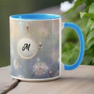 Mug Aquarelle or Regarder les pissenlits Monogramme in