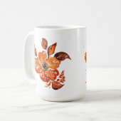 Mug Aquarelle orange Floral (Devant gauche)