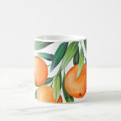 Mug Aquarelle Orange Fruits : Branches Isolées. (Centre)