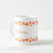 Mug Aquarelle orange jaune Feuille d'érable Garland (Devant gauche)