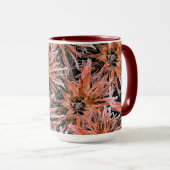 Mug Aquarelle orangée et marron. (Devant droit)