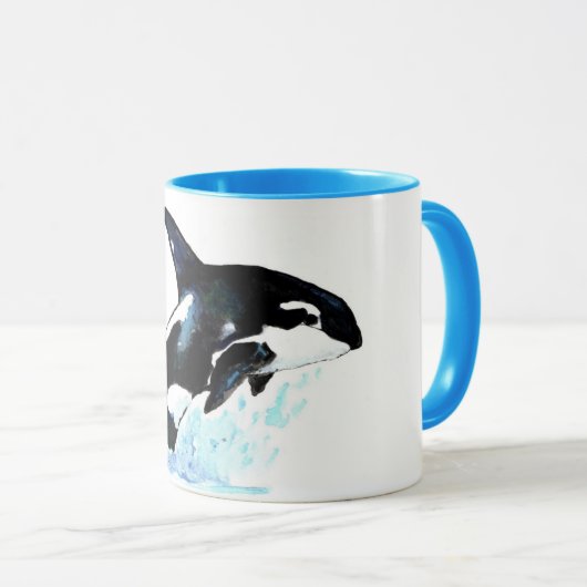 Mug Aquarelle Orca (Devant droit)