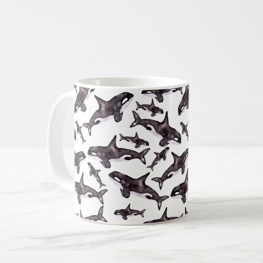 Mug Aquarelle Orca (Devant gauche)