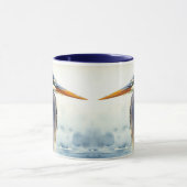 Mug Aquarelle originale Great Blue Heron Bird (Centre)
