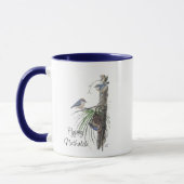Mug Aquarelle originale Oiseaux mignon Sittelle pygmée (Gauche)