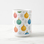 Mug Aquarelle - Ornements de Noël et flocons de neige  (Centre)