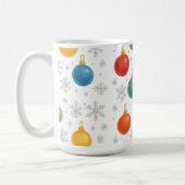 Mug Aquarelle - Ornements de Noël et flocons de neige  (Gauche)