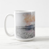Mug Aquarelle Pagode japonaise & Fuji (Gauche)