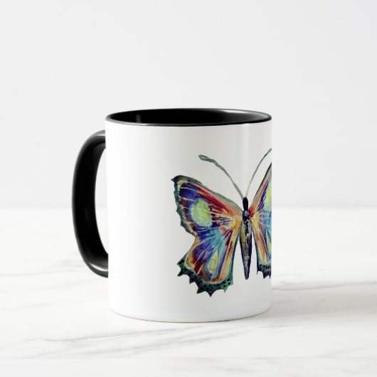 Mug Aquarelle papillon (Devant gauche)