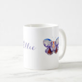 Mug Aquarelle papillon personnalisée (Devant droit)