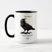 Mug Aquarelle Passive Agressive Raven fun Devis (Gauche)
