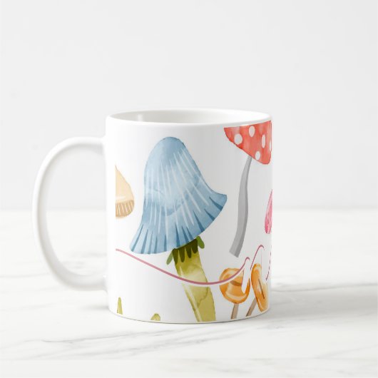 Mug Aquarelle Pastel Champignons (Gauche)