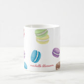 Mug Aquarelle Pastel colorée Macarons français (Centre)