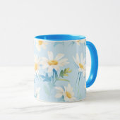 Mug Aquarelle Pastel Daisies (Devant droit)